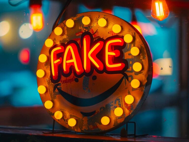 Le mot fake sur un smiley
