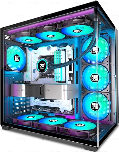 FOIFKIN F300 Boitier PC ATX avec 7 Ventilateur PWM ARGB,Boîtier PC Gam