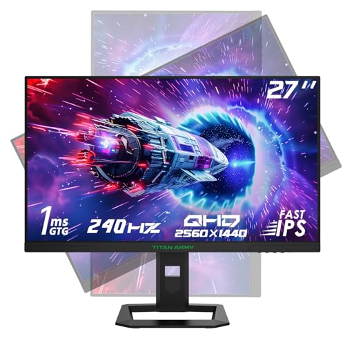 TITAN ARMY 240Hz 2K Ecran PC Gamer 27", QHD 2560 x 1440p 1ms Ecran Gam