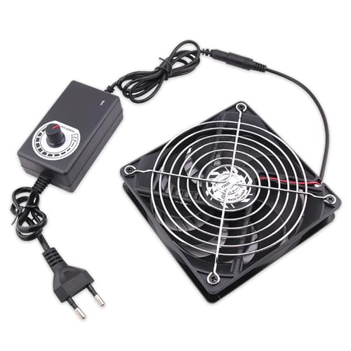 Aoreun Ventilateur 220V Ventilateur PC 120mm, Ventilateur AC 12V Doubl