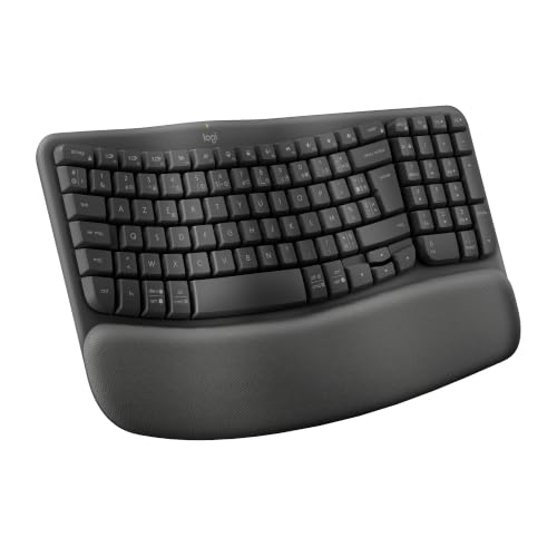 Clavier ergonomique Logitech Wave Keys graphite en disposition française AZERTY