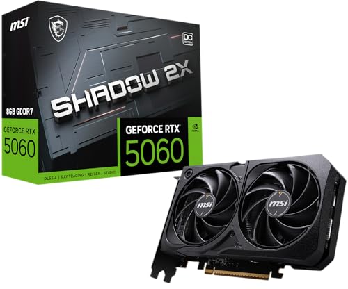 MSI NVIDIA GeForce RTX 5060 8G Shadow 2X OC Carte Graphique - 8 Go GDD