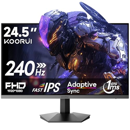 KOORUI Écran de Jeu 24,5 Pouces, écran Full HD 240 Hz, Dalle IPS Rapid