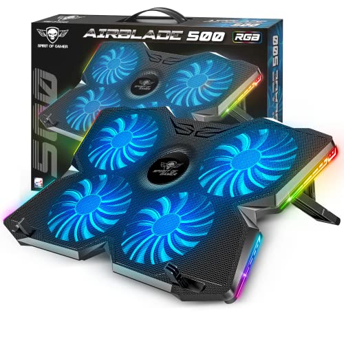 Spirit Of Gamer, Refroidisseur PC Portable 10" à 17", 4 Ventilateurs S