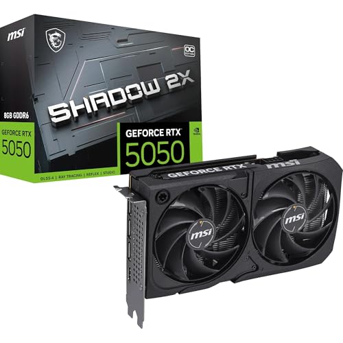 MSI NVIDIA GeForce RTX 5050 8G Shadow 2X OC Carte Graphique - 8 Go GDD