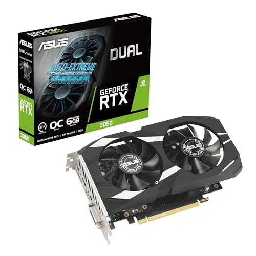 ASUS Dual GeForce RTX 3050 OC Edition Carte Graphique Gaming 6 Go GDDR