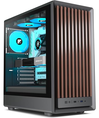 FOIFKIN M1 Boîtier PC ATX avec 4 Ventilateurs PWM ARGB-Façade en Bois