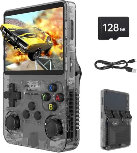 Console de Jeu Portable rétro R36S - 128 Go préchargés, Plus de 40 000