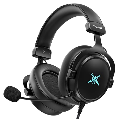 TECKNET Casque Gaming avec Fil et Micro, Casque Gamer pour Xbox Series