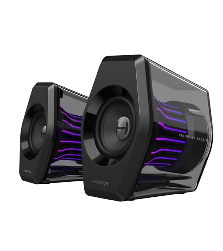 Edifier G2000 Pro-Enceintes PC Gaming 2.0(Peak 64W) avec Éclairage RGB