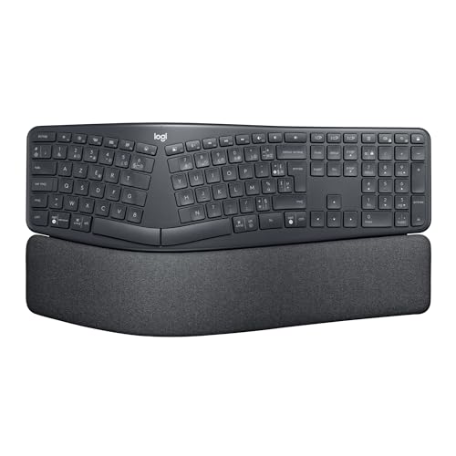 Clavier ergonomique Logitech ERGO K860 graphite en disposition française AZERTY