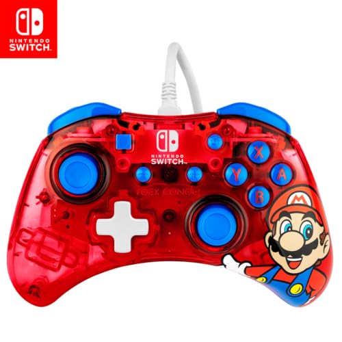 Pdp Rock Candy Filaire Gaming Switch Pro Manette - Mario - Rouge - Off