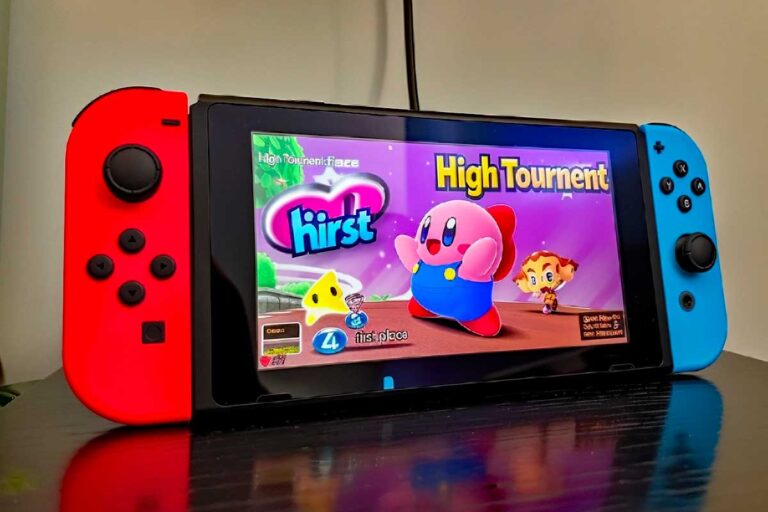 Nintendo Switch affichant une vidéo YouTube
